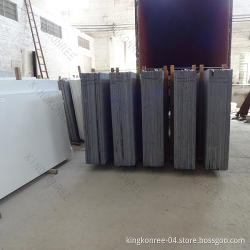 Kkr Manufacturer Artificial Marble Black Quartz Stone Slabs